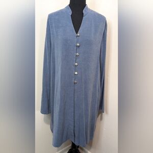 Tianello Quiet Luxury Lagenlook Minimalist Layer Neutral Tunic Top M